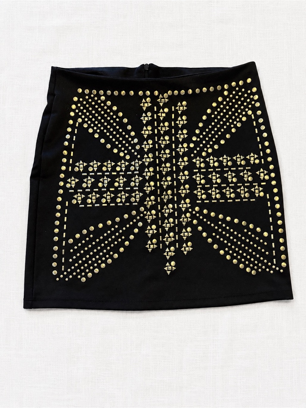 Vero Moda Black Mini Skirt with Gold Stud Embellishments